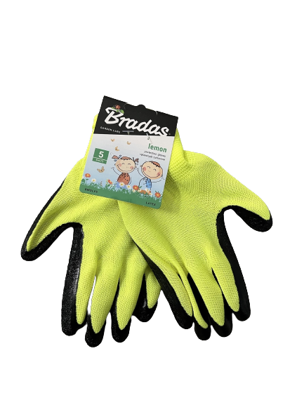 Dětské ochranné rukavice č. 5  ŽLUTÉ LEMON